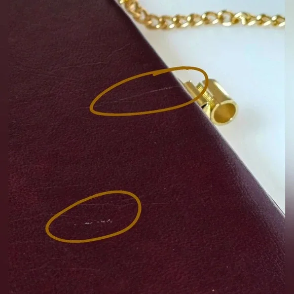 Classy Vintage Burgundy Wine Colored Clutch Purse Wristlet - Picture 7 of 7